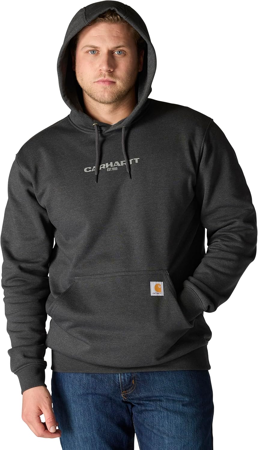 Carhartt мужская толстовка Midweight 1889 Graphic с технологией Rain Defender, свободный крой, Carbon Heather
Carhartt мужская толстовка Midweight 1889 Graphic с технологией Rain Defender, свободный крой, Carbon Heather