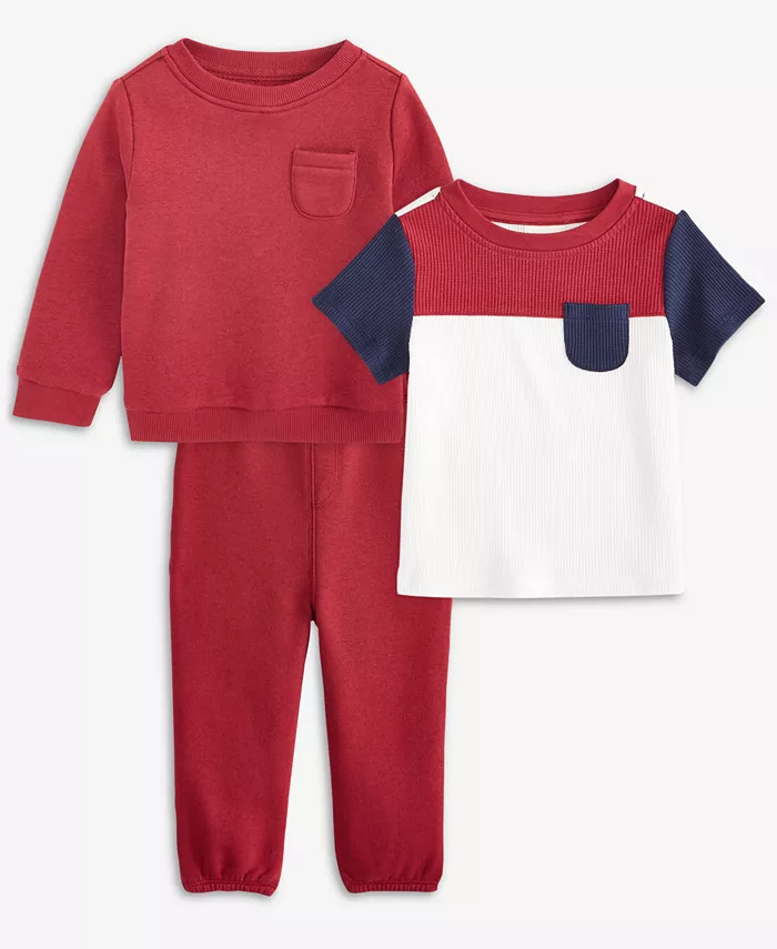 Футболка с вафельным принтом для мальчиков, флисовая толстовка и флисовые штаны First Impressions, белый
Футболка с вафельным принтом для мальчиков, флисовая толстовка и флисовые штаны First Impressions, белый