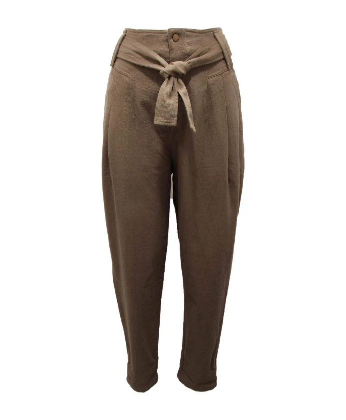 Зеленые хлопчатобумажные брюки с поясом Twinset, зеленый
Зеленые хлопчатобумажные брюки с поясом Twinset, зеленый