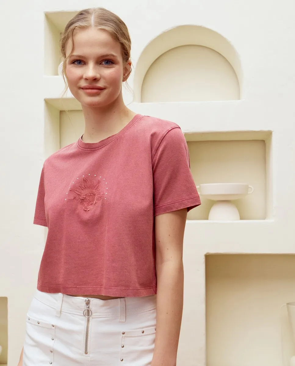 Женская футболка с короткими рукавами и эффектом потертости Green Coast, розовый
Женская футболка с короткими рукавами и эффектом потертости Green Coast, розовый