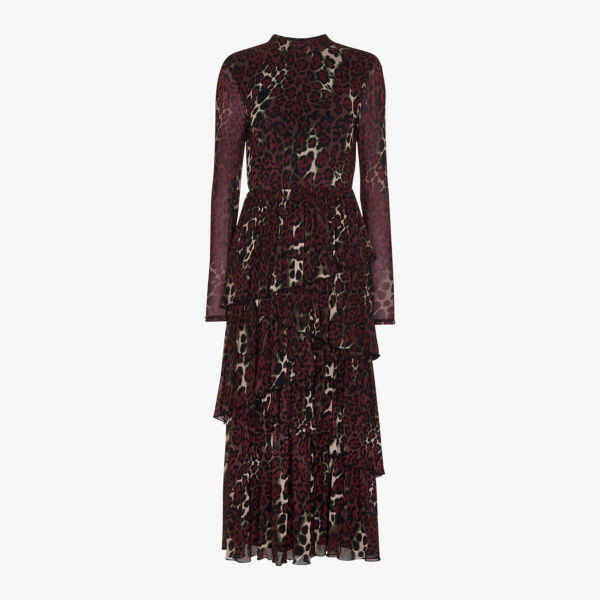 Платье миди из переработанного полиэстера с животным принтом Night Cat Whistles, мультиколор
Платье миди из переработанного полиэстера с животным принтом Night Cat Whistles, мультиколор