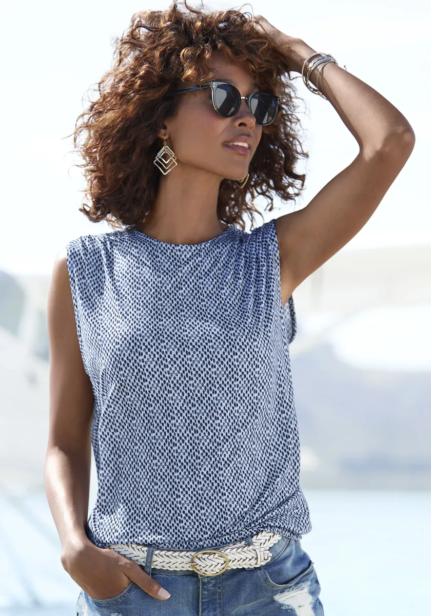 Топ-рубашка LASCANA, с принтом по всей поверхности, свободного кроя, синий
Топ-рубашка LASCANA, с принтом по всей поверхности, свободного кроя, синий