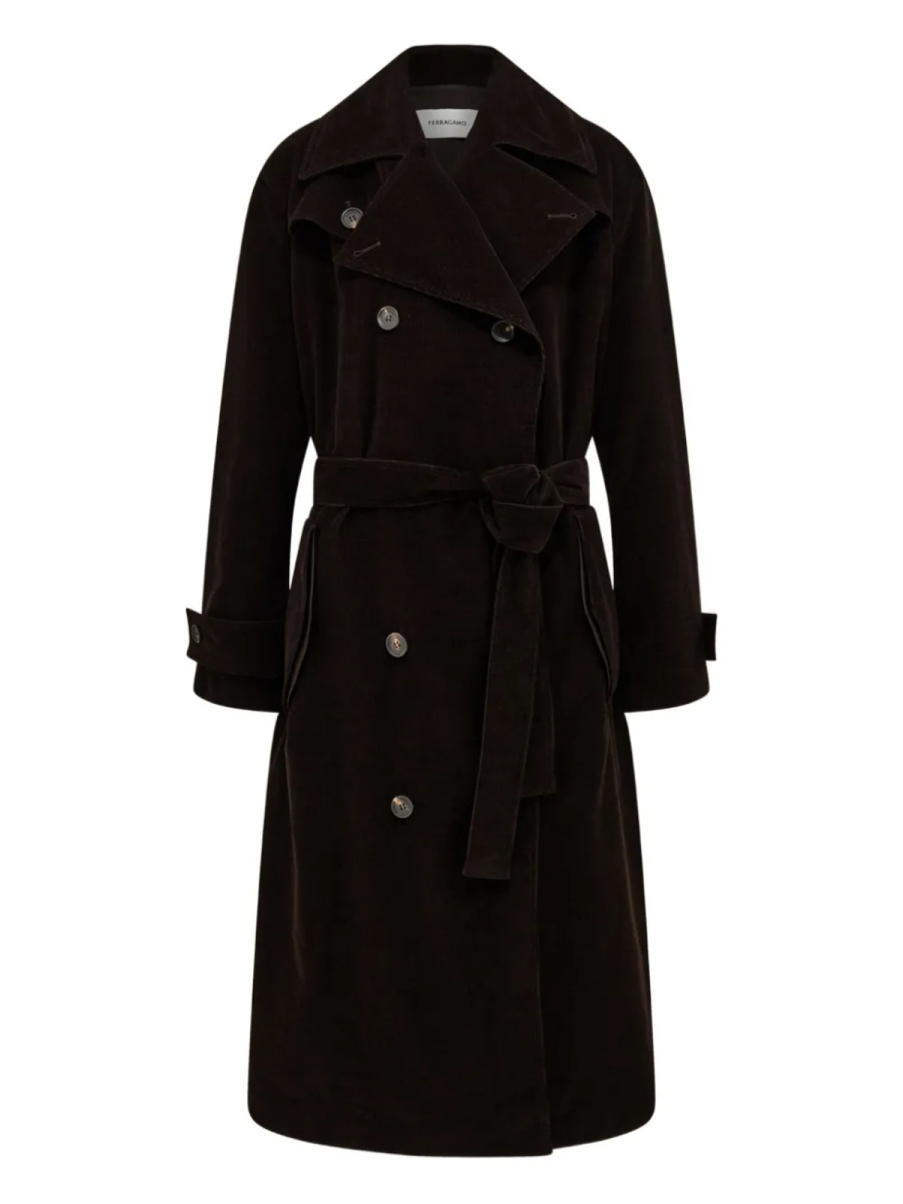 Ferragamo вельветовый тренч, коричневый
Ferragamo вельветовый тренч, коричневый