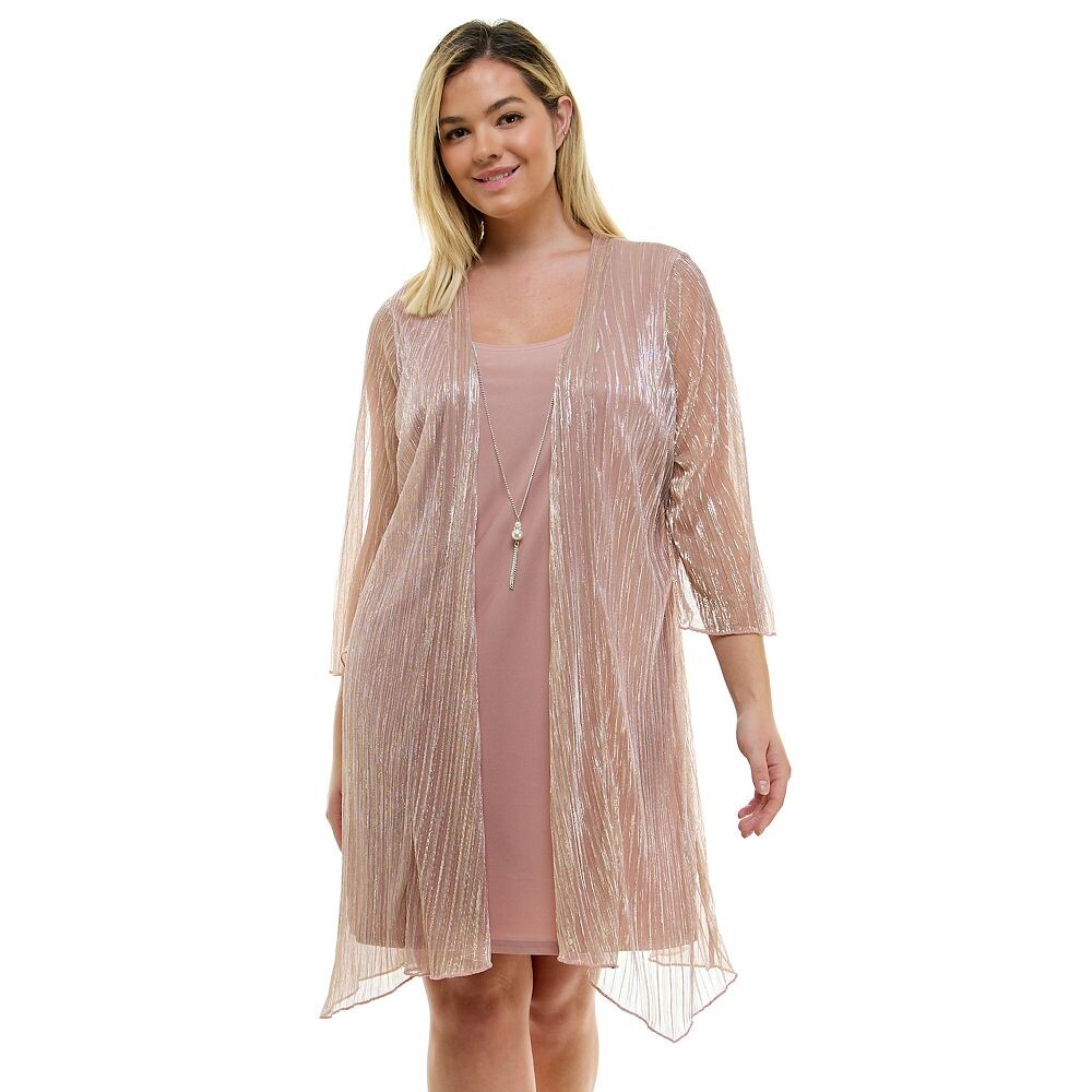 Плюс размер Luxology, куртка и платье прямого кроя из 3 предметов с колье, цвет Rose Silver
Плюс размер Luxology, куртка и платье прямого кроя из 3 предметов с колье, цвет Rose Silver