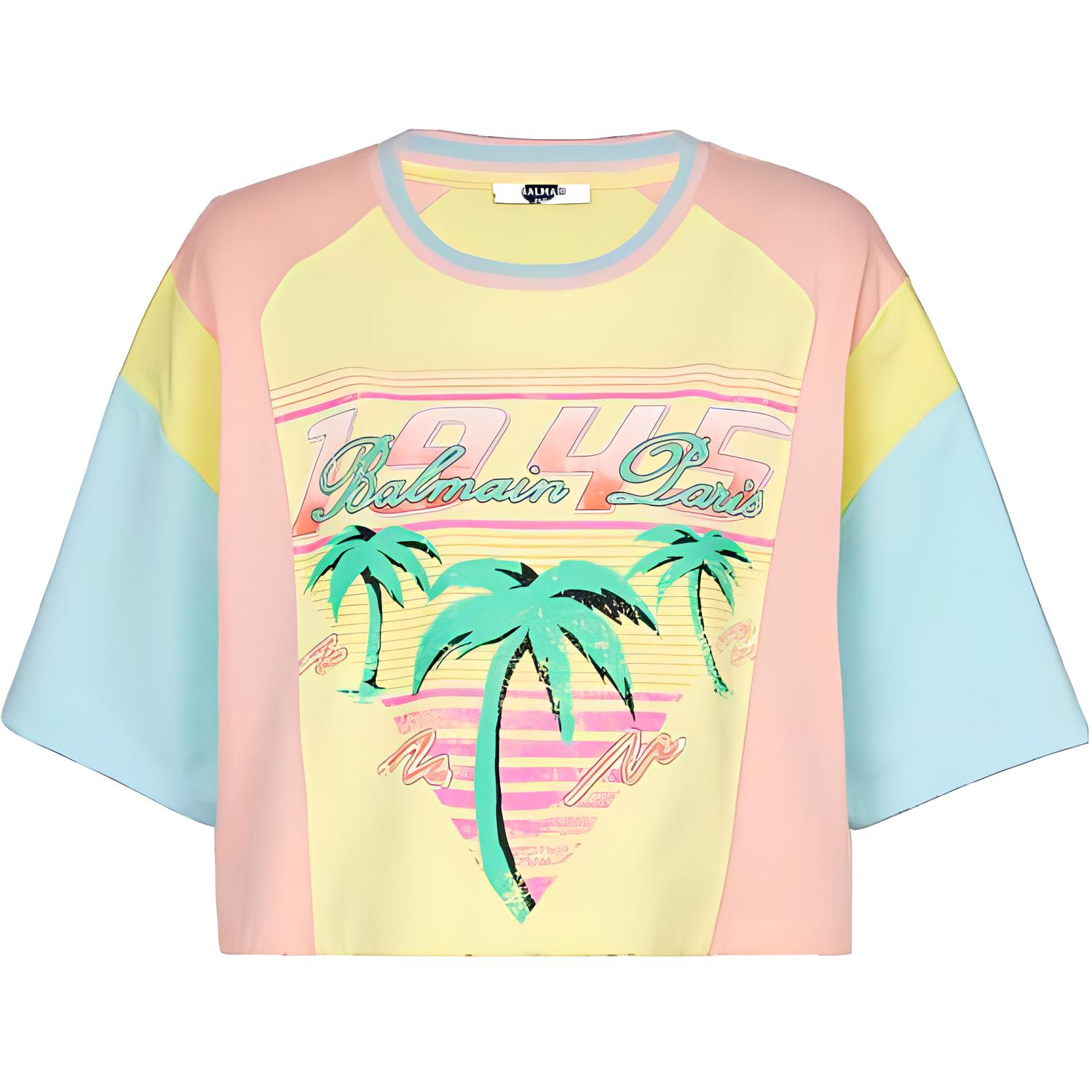 Футболка кроп с принтом пальмы BALMAIN, мультиколор
Футболка кроп с принтом пальмы BALMAIN, мультиколор