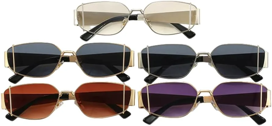 Роскошные прямоугольные женские солнцезащитные очки с металлической оправой в стиле панк, мужские очки с защитой от УФ-излучения UV400 HHZZYVY, White Silvery
Роскошные прямоугольные женские солнцезащитные очки с металлической оправой в стиле панк, мужские очки с защитой от УФ-излучения UV400 HHZZYVY, White Silvery