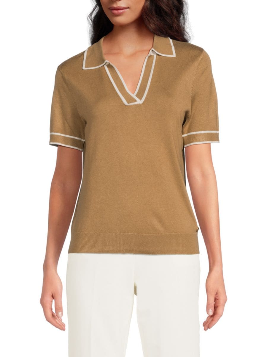 Топ с воротником-стойкой Джонни Tommy Hilfiger, цвет Tiger Eye 
Топ с воротником-стойкой Джонни Tommy Hilfiger, цвет Tiger Eye