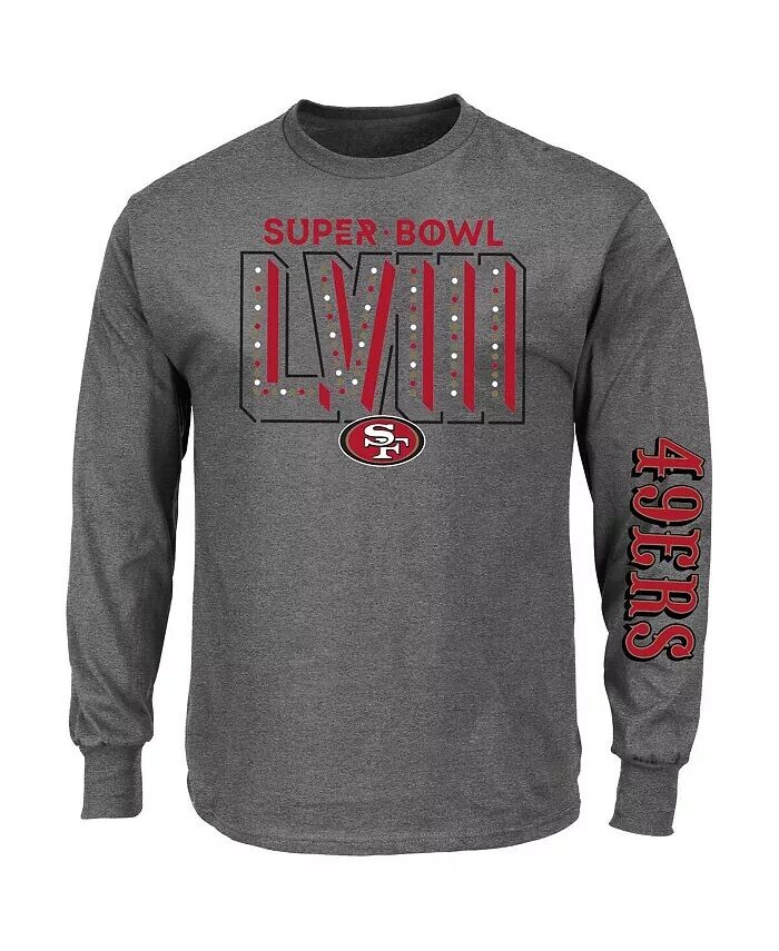 Футболка мужская Heather Charcoal San Francisco 49ers Super Bowl LVIII Big and Tall с длинным рукавом Fanatics
Футболка мужская Heather Charcoal San Francisco 49ers Super Bowl LVIII Big and Tall с длинным рукавом Fanatics