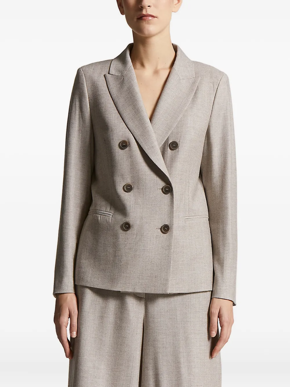 Двубортный блейзер Peserico, нейтральный
Двубортный блейзер Peserico, нейтральный