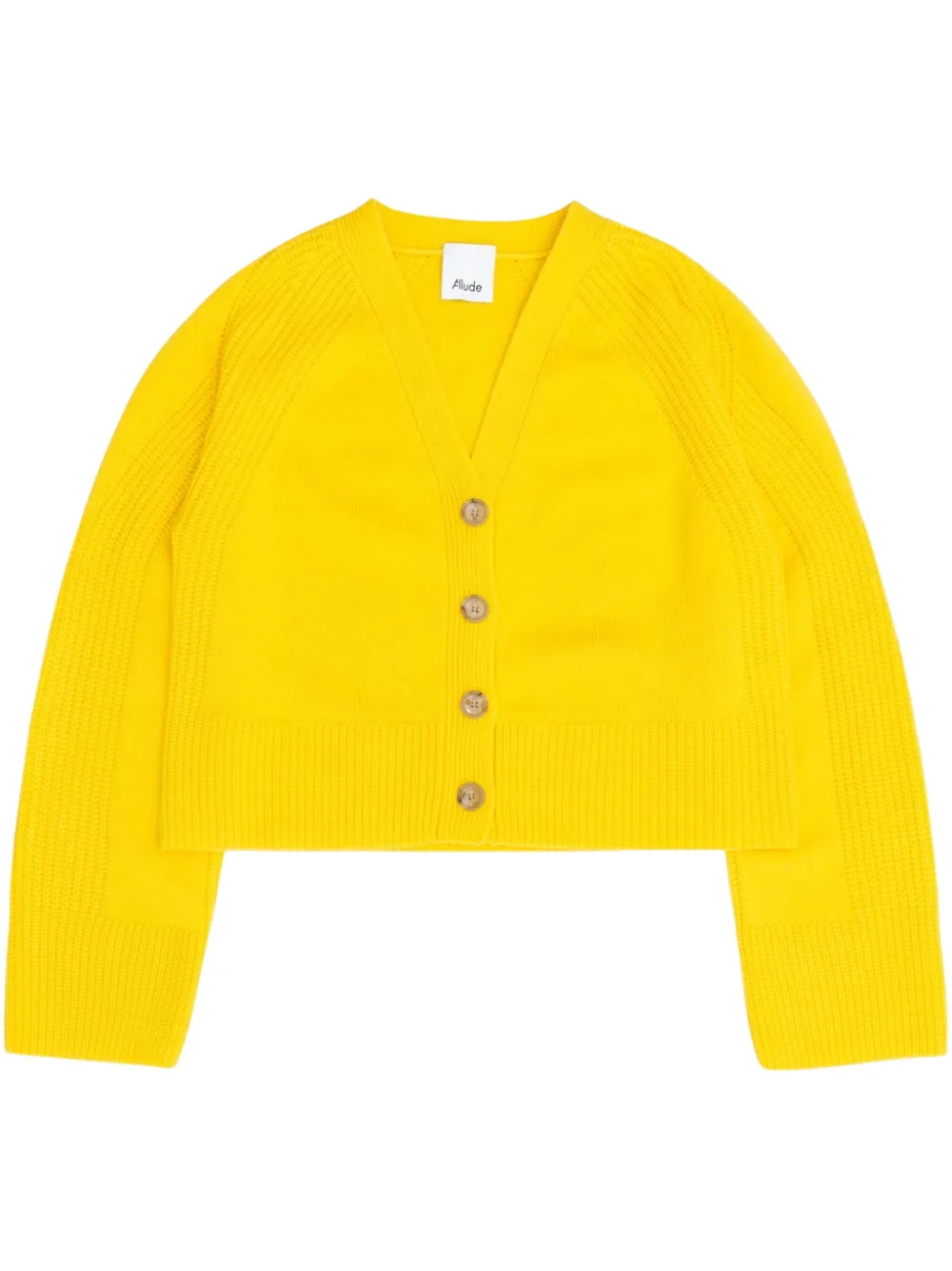 Кардиган с V-образным вырезом ALLUDE, желтый
Кардиган с V-образным вырезом ALLUDE, желтый