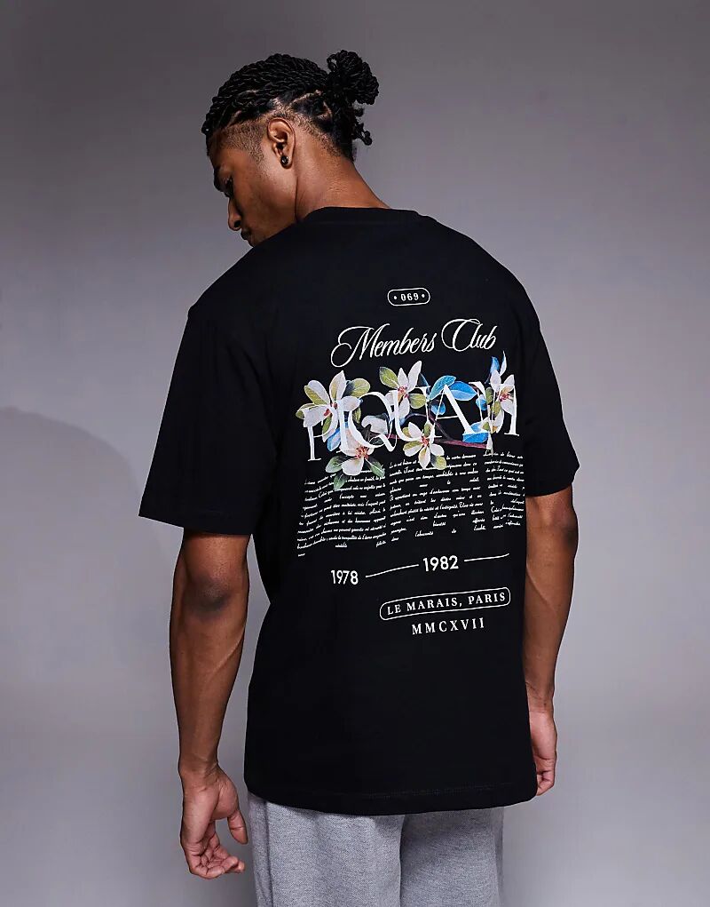 Свободная футболка ASOS DESIGN с цветочным принтом черного цвета
Свободная футболка ASOS DESIGN с цветочным принтом черного цвета