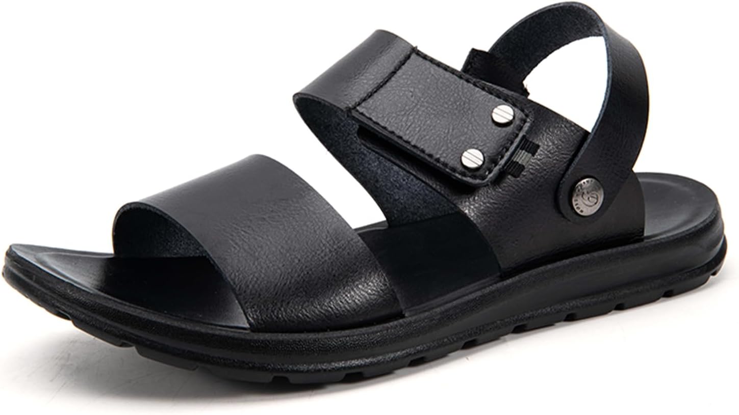 Мужские кожаные сандалии Dacnakby, слипоны, шлепанцы, регулируемый ремешок, комфортная стелька, повседневная летняя обувь для пляжа и улицы, черный
Мужские кожаные сандалии Dacnakby, слипоны, шлепанцы, регулируемый ремешок, комфортная стелька, повседневная летняя обувь для пляжа и улицы, черный