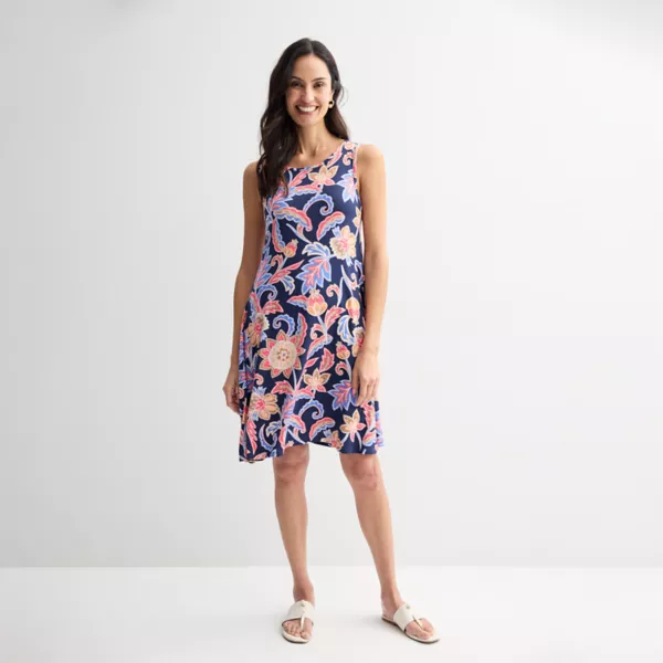 Миниатюрное платье-майка с расклешенным силуэтом без рукавов Croft & Barrow, цвет navy crafted garden
Миниатюрное платье-майка с расклешенным силуэтом без рукавов Croft & Barrow, цвет navy crafted garden