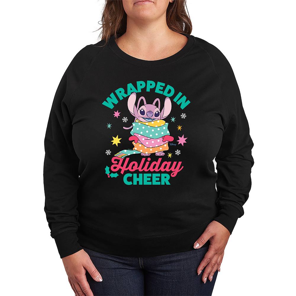Легкий свитшот из френч терри Disney's Lilo & Stitch Angel Plus Size Holiday Cheer, черный 
Легкий свитшот из френч терри Disney's Lilo & Stitch Angel Plus Size Holiday Cheer, черный