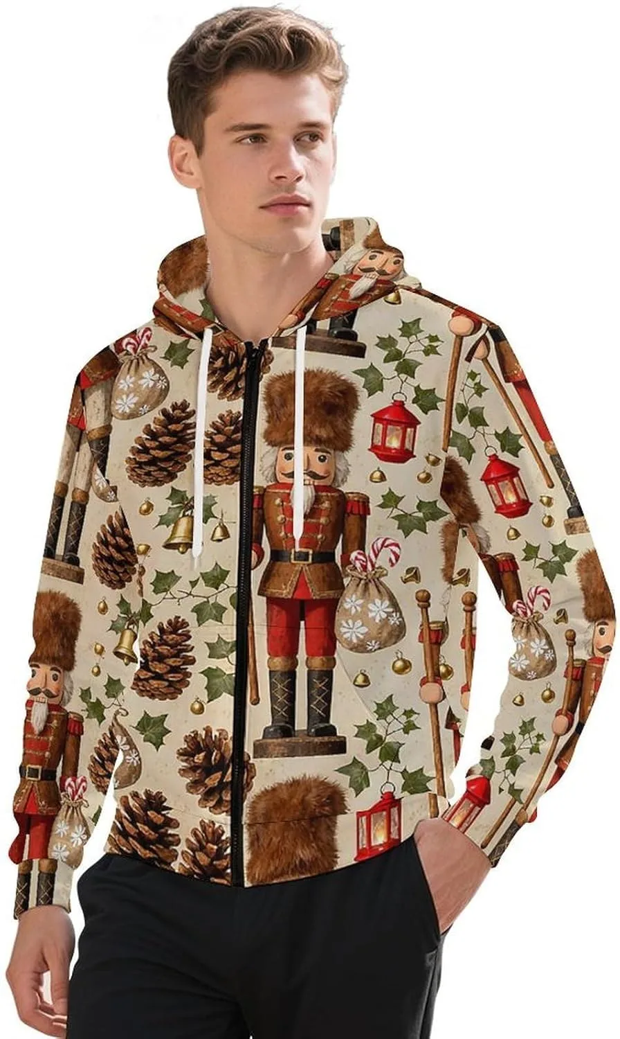 Толстовка с капюшоном Full Zip для мужчин, зимняя, с принтом снежинок и ягод, с карманом GemGam
Толстовка с капюшоном Full Zip для мужчин, зимняя, с принтом снежинок и ягод, с карманом GemGam