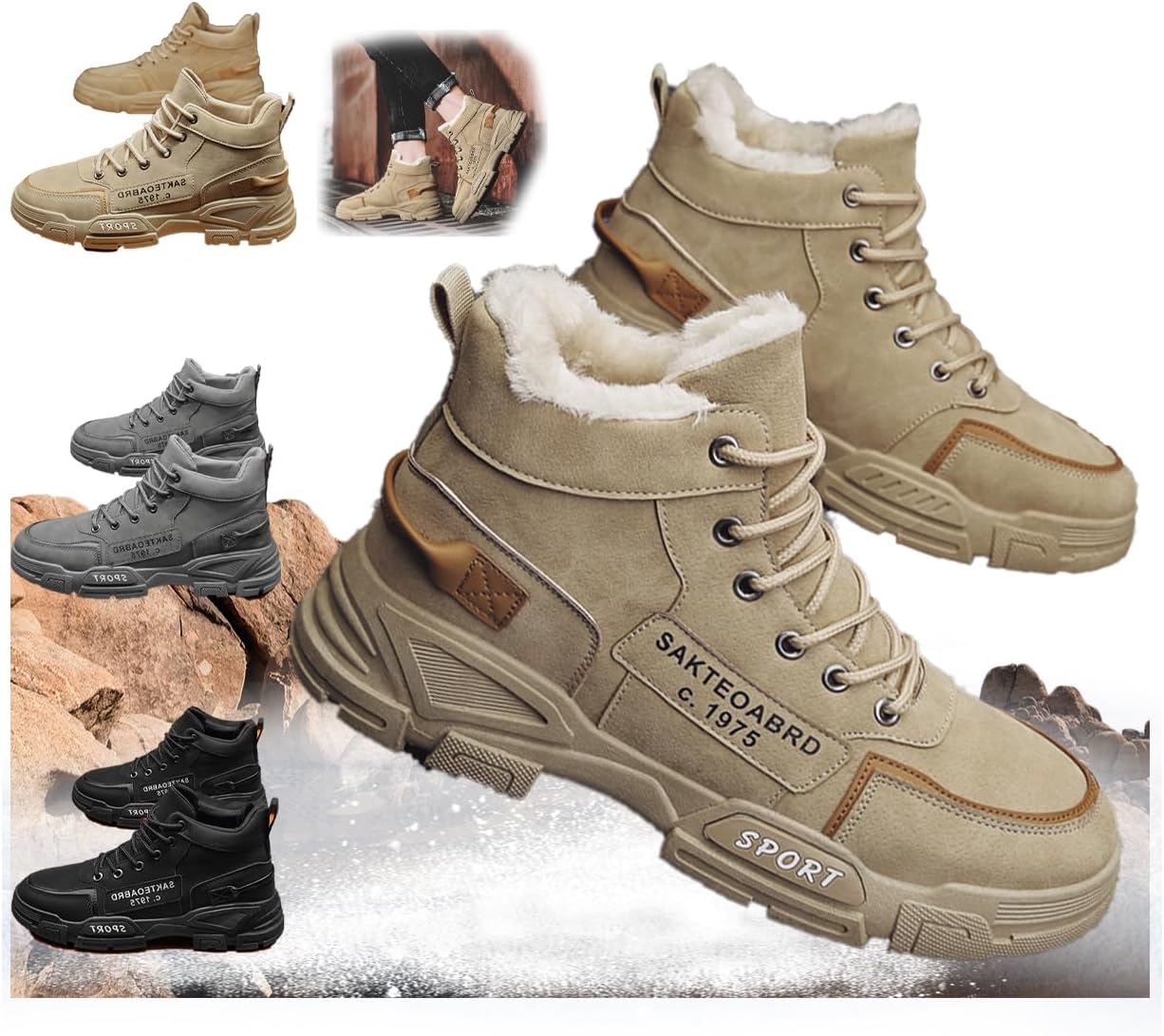 Мужские походные ботинки для улицы, прочные и дышащие ботинки с шнуровкой, для прогулок, хайкинга и альпинизма, осень и зима Generic, хаки
Мужские походные ботинки для улицы, прочные и дышащие ботинки с шнуровкой, для прогулок, хайкинга и альпинизма, осень и зима Generic, хаки