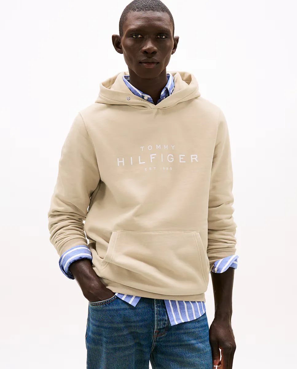 Мужская толстовка с капюшоном и принтом логотипа спереди Tommy Hilfiger, бежевый
Мужская толстовка с капюшоном и принтом логотипа спереди Tommy Hilfiger, бежевый