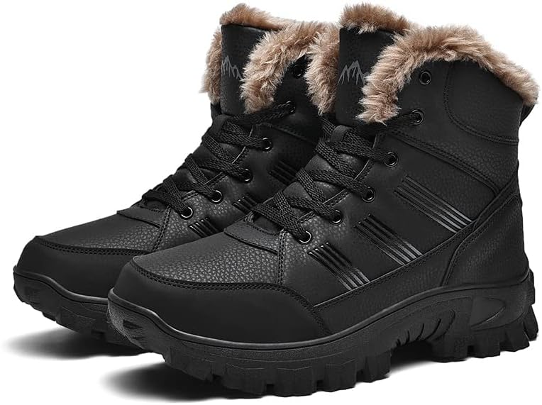 Мужские зимние ботинки, высокие противоскользящие мужские зимние ботинки, водонепроницаемые, уютные тепле с меховой подкладкой, зимние кроссовки для мужчин, подошва из нескользящей резины Lhyxu, черный
Мужские зимние ботинки, высокие противоскользящие мужские зимние ботинки, водонепроницаемые, уютные тепле с меховой подкладкой, зимние кроссовки для мужчин, подошва из нескользящей резины Lhyxu, черный