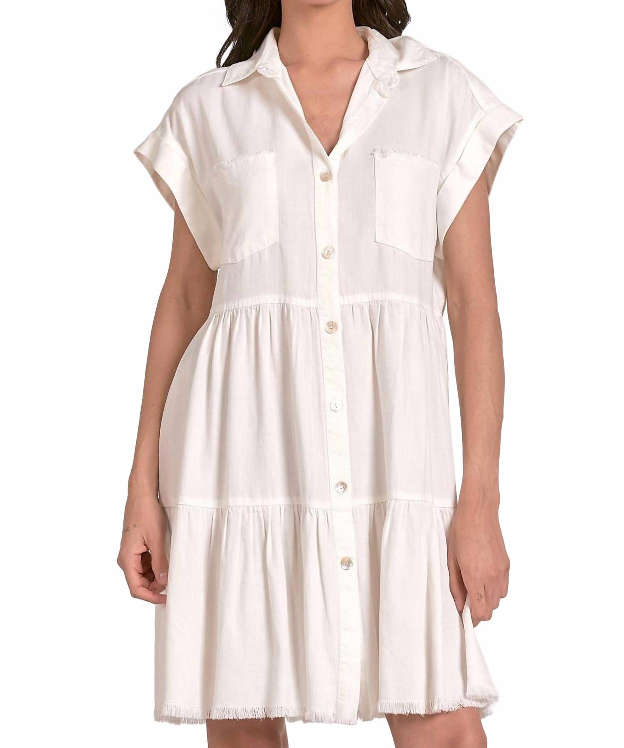 Белое платье-мини с ярусами ELAN
Белое платье-мини с ярусами ELAN