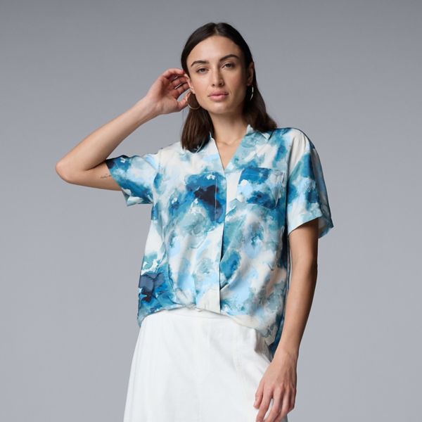 Женский топ с запахом и струящимся силуэтом Simply Vera Vera Wang, цвет teal water texture
Женский топ с запахом и струящимся силуэтом Simply Vera Vera Wang, цвет teal water texture