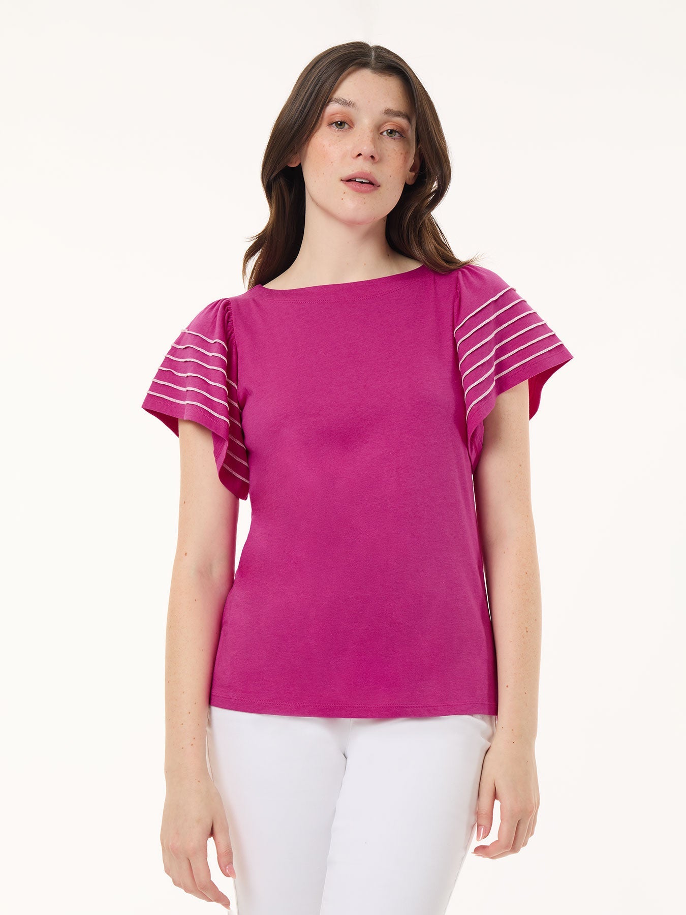 Топ Flutter с короткими рукавами, хлопковый модал Jones New York, цвет bright orchid
Топ Flutter с короткими рукавами, хлопковый модал Jones New York, цвет bright orchid
