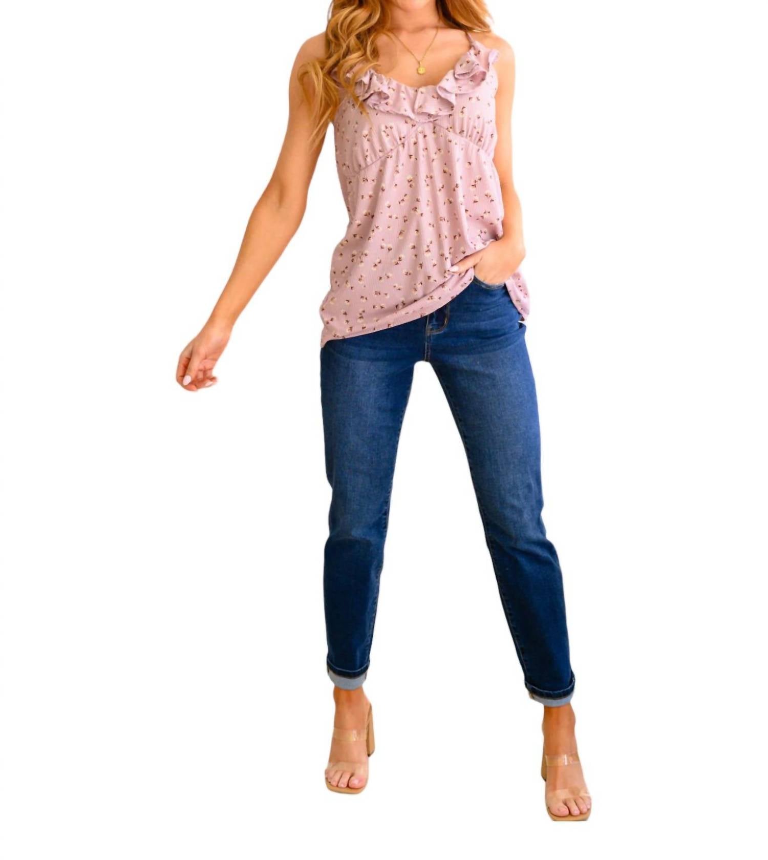 Всегда красноречивая оборчатая майка в цветочном розовом цвете Culture Code
Всегда красноречивая оборчатая майка в цветочном розовом цвете Culture Code