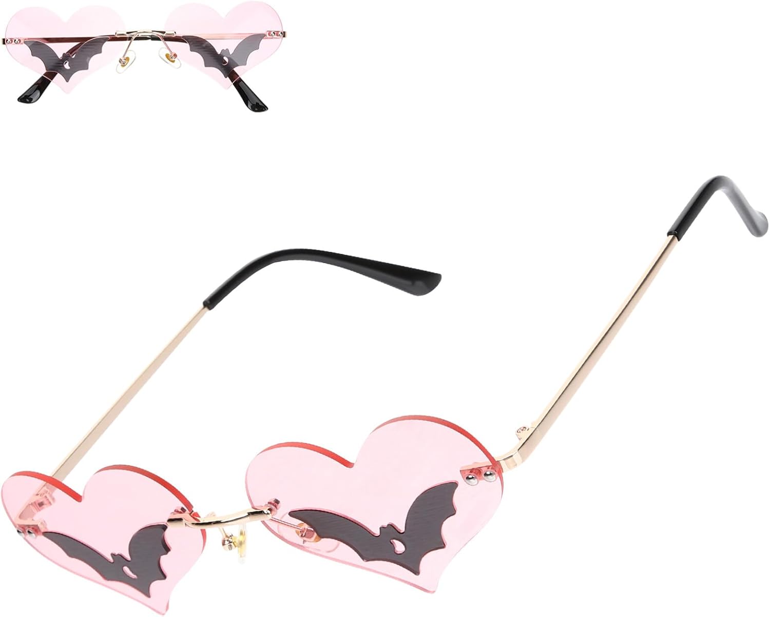 Солнцезащитные очки Unomor в форме сердца без оправы, забавные очки для вечеринок, прозрачные очки конфетных цветов без оправы для вечеринок и путешествий, Red -Material: Metal
Солнцезащитные очки Unomor в форме сердца без оправы, забавные очки для вечеринок, прозрачные очки конфетных цветов без оправы для вечеринок и путешествий, Red -Material: Metal