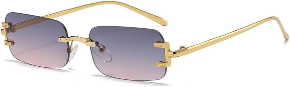 Солнцезащитные очки без оправы, прямоугольные, в винтажном стиле, с металлическими элементами, модные солнцезащитные очки без оправы для женщин MTZJH, Grey Pink
Солнцезащитные очки без оправы, прямоугольные, в винтажном стиле, с металлическими элементами, модные солнцезащитные очки без оправы для женщин MTZJH, Grey Pink