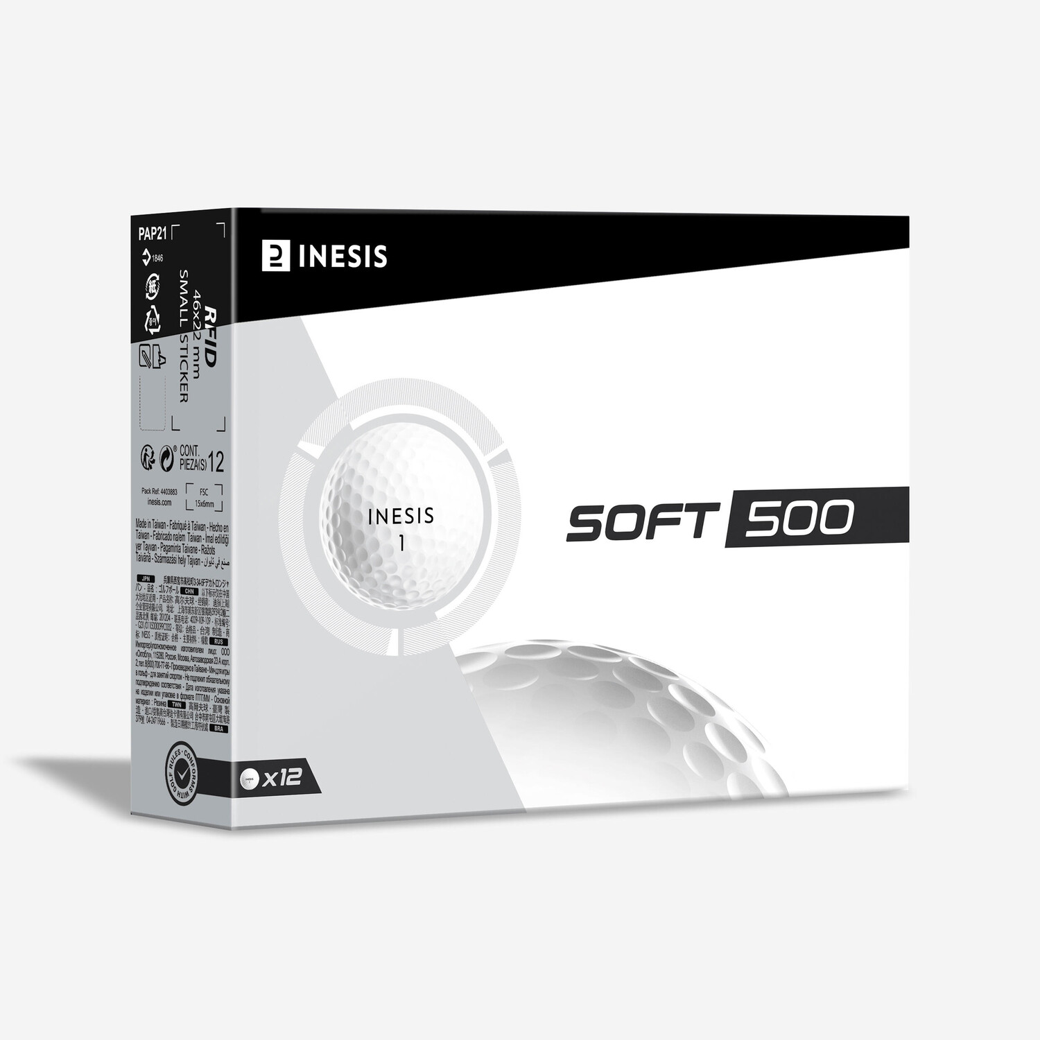 Мяч для гольфа Soft 500 x12 - белый Inesis
Мяч для гольфа Soft 500 x12 - белый Inesis