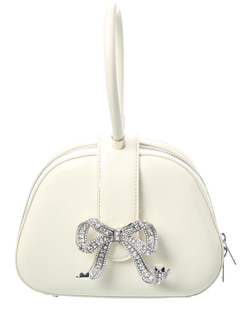 Self-Portrait Кожаная мини-сумка с верхней ручкой, белый
Self-Portrait Кожаная мини-сумка с верхней ручкой, белый