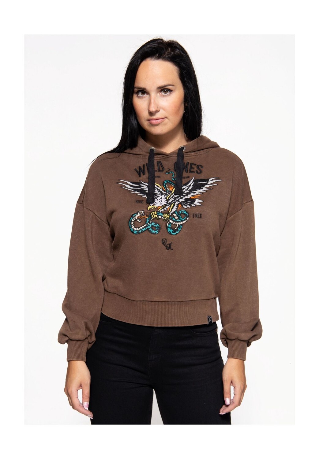 Толстовка с капюшоном, промытая кислотой, Wild Ones Ride Free Queen Kerosin, темно-коричневый
Толстовка с капюшоном, промытая кислотой, Wild Ones Ride Free Queen Kerosin, темно-коричневый