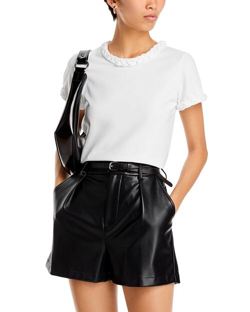 Плетеная хлопковая футболка Cinq à Sept, цвет White
Плетеная хлопковая футболка Cinq à Sept, цвет White