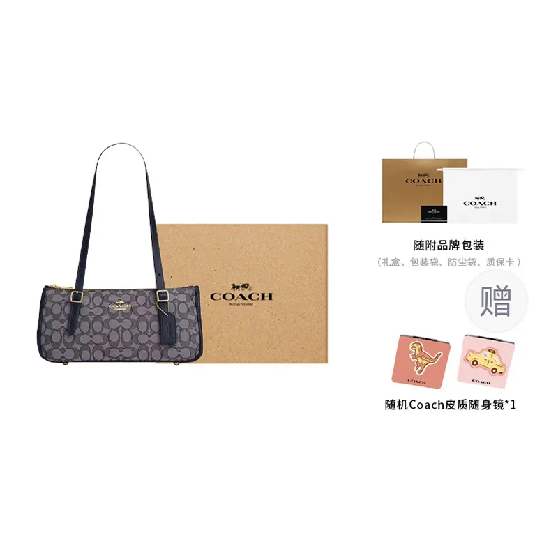 COACH Классическая жаккардовая сумка через плечо с гладкой кожей
COACH Классическая жаккардовая сумка через плечо с гладкой кожей