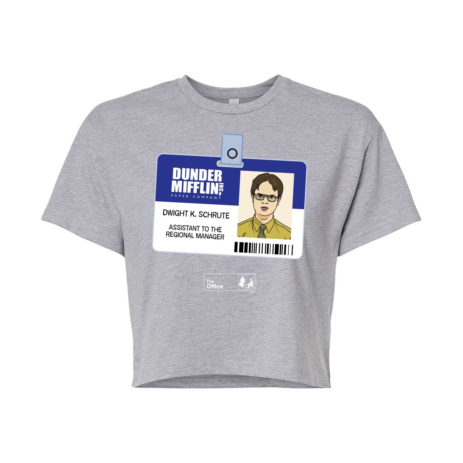 Укороченная футболка The Office Dwight Badge для юниоров Licensed Character, серый
Укороченная футболка The Office Dwight Badge для юниоров Licensed Character, серый