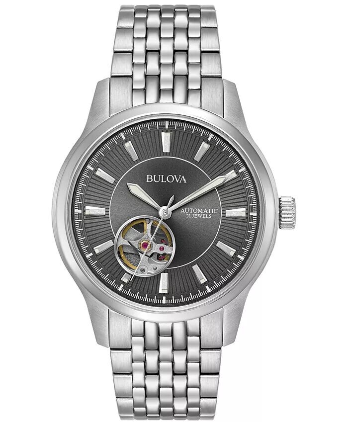 Мужские автоматические часы-браслет из нержавеющей стали 40 мм 96A190 Bulova
Мужские автоматические часы-браслет из нержавеющей стали 40 мм 96A190 Bulova
