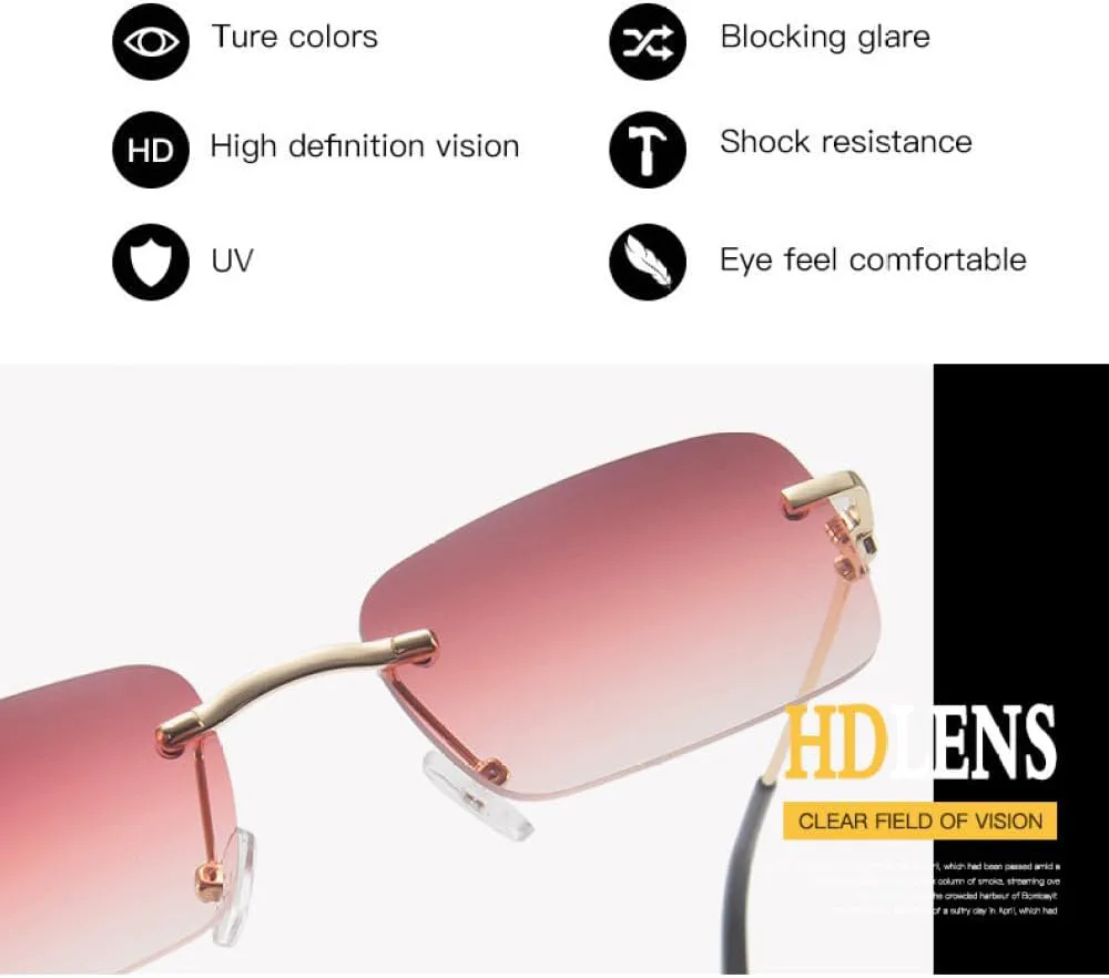 Ретро солнцезащитные очки для женщин, модные, без оправы, с градиентным переходом цвета, солнцезащитные очки с линзами, женские безрамочные очки DSXLY, 3
Ретро солнцезащитные очки для женщин, модные, без оправы, с градиентным переходом цвета, солнцезащитные очки с линзами, женские безрамочные очки DSXLY, 3