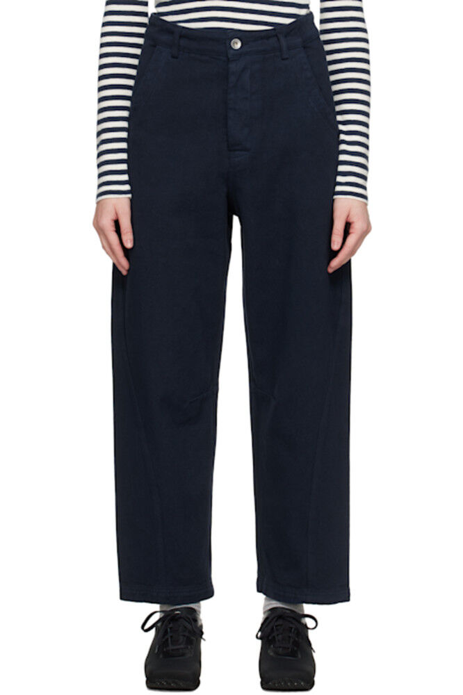 Брюки темно-синего цвета с переплетенными краями YMC
Брюки темно-синего цвета с переплетенными краями YMC