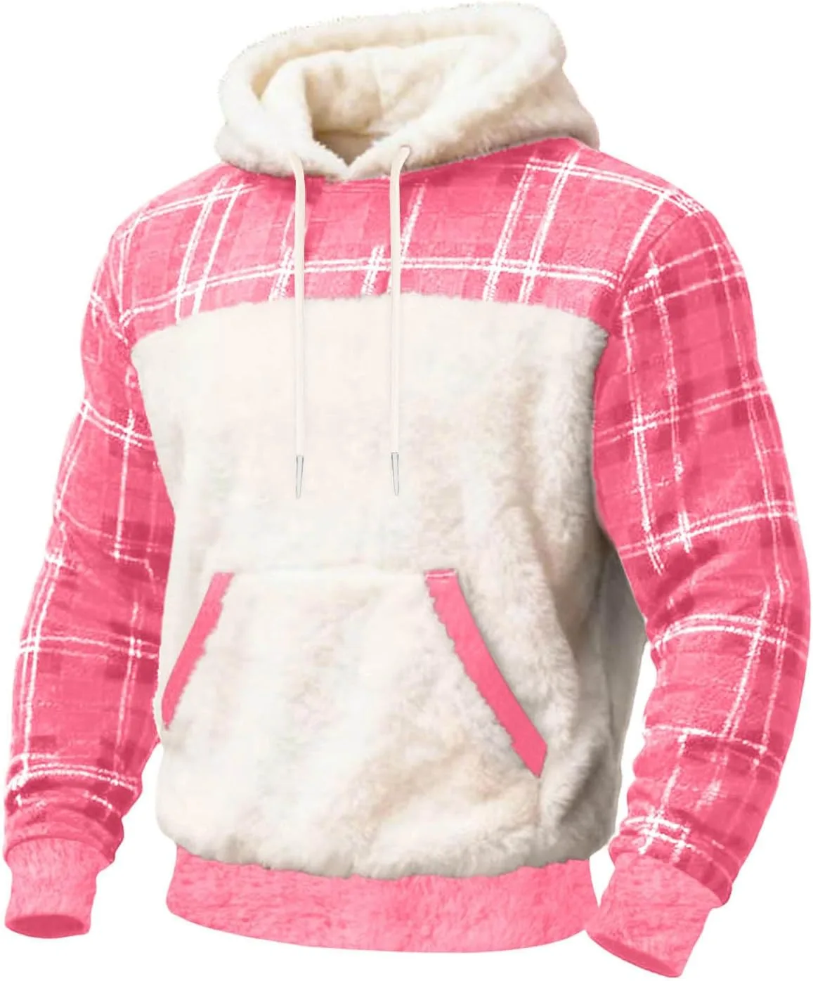 Толстовка с капюшоном Fuzzy Sherpa для мужчин, теплая, в клетку QUNPIU
Толстовка с капюшоном Fuzzy Sherpa для мужчин, теплая, в клетку QUNPIU