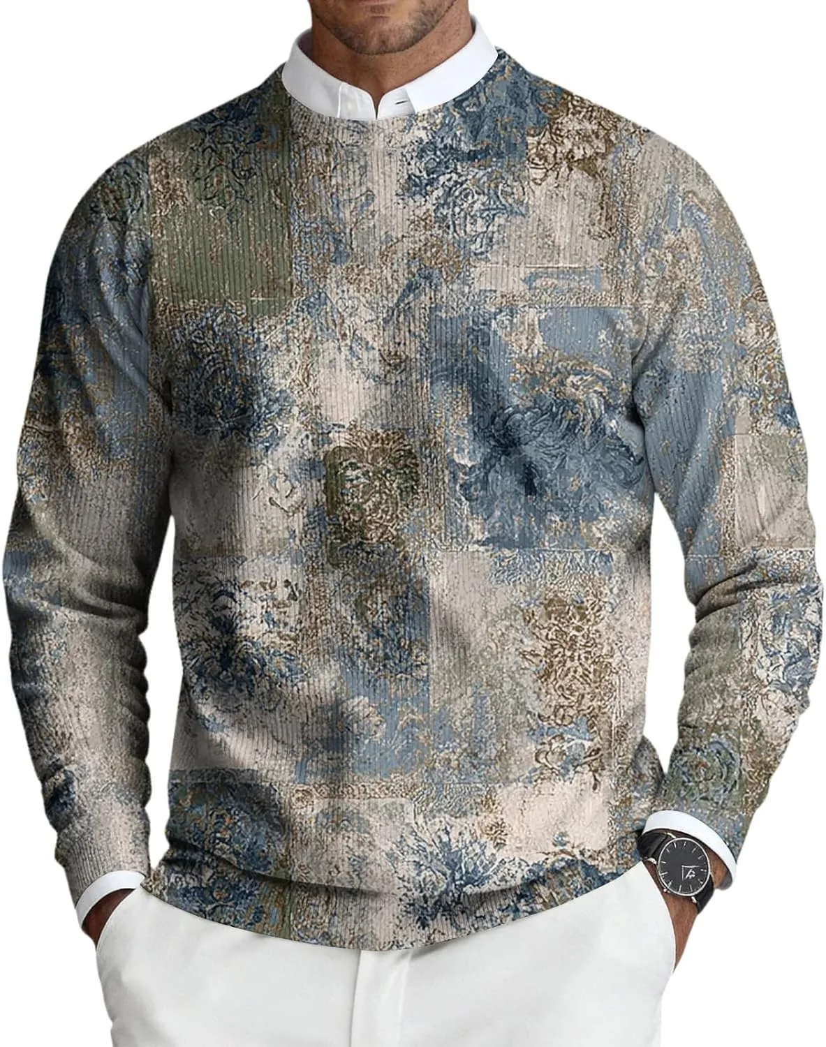 Свитер DuDubaby мужской, вязаный, с длинным рукавом и круглым вырезом
Свитер DuDubaby мужской, вязаный, с длинным рукавом и круглым вырезом