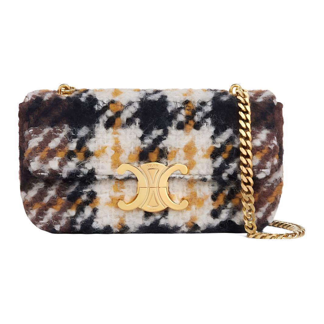 CELINE Триумф шерстяная клетчатая ткань кроссбоди сумка через плечо 
CELINE Триумф шерстяная клетчатая ткань кроссбоди сумка через плечо