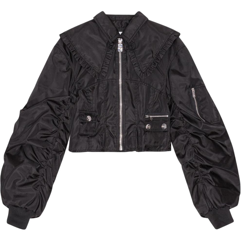 GANNI Приталенный жакет герцогиня, Black
GANNI Приталенный жакет герцогиня, Black