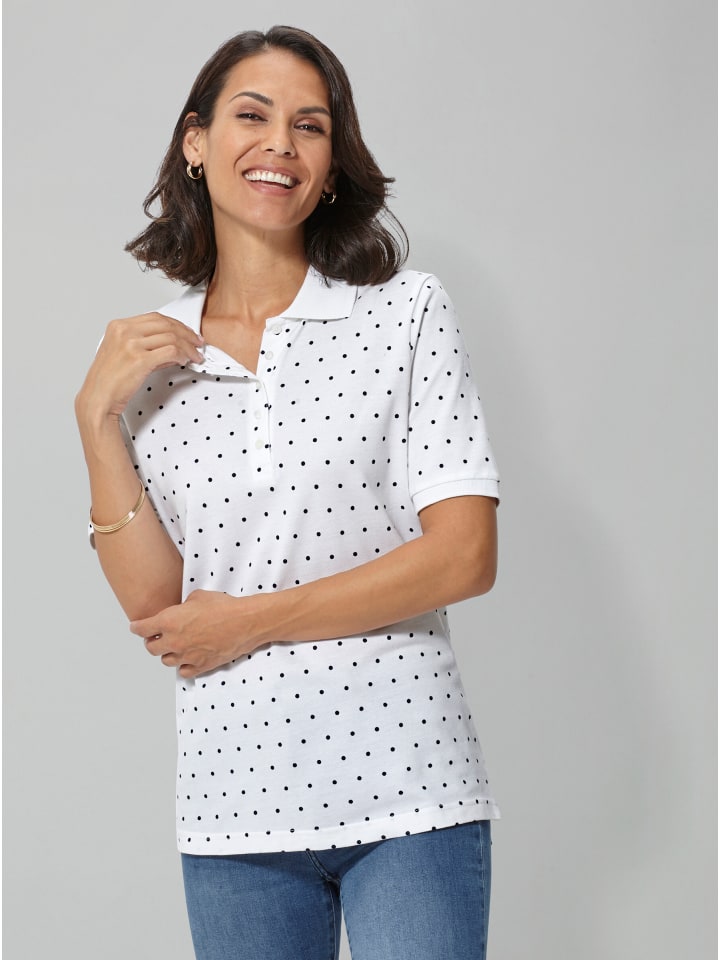 Белая рубашка-поло в горошек WITT WEIDEN
Белая рубашка-поло в горошек WITT WEIDEN