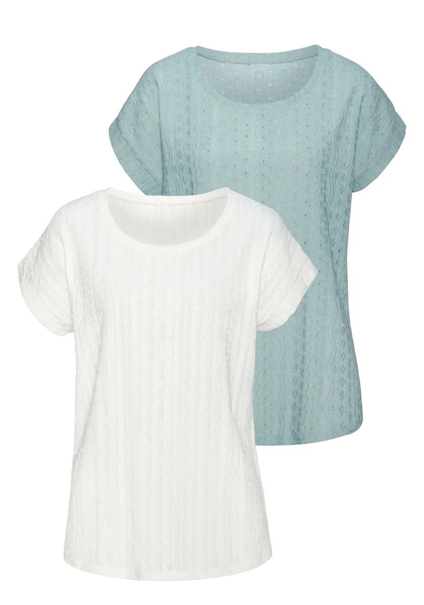 Футболка Vivance с модным жаккардовым узором, мятный
Футболка Vivance с модным жаккардовым узором, мятный