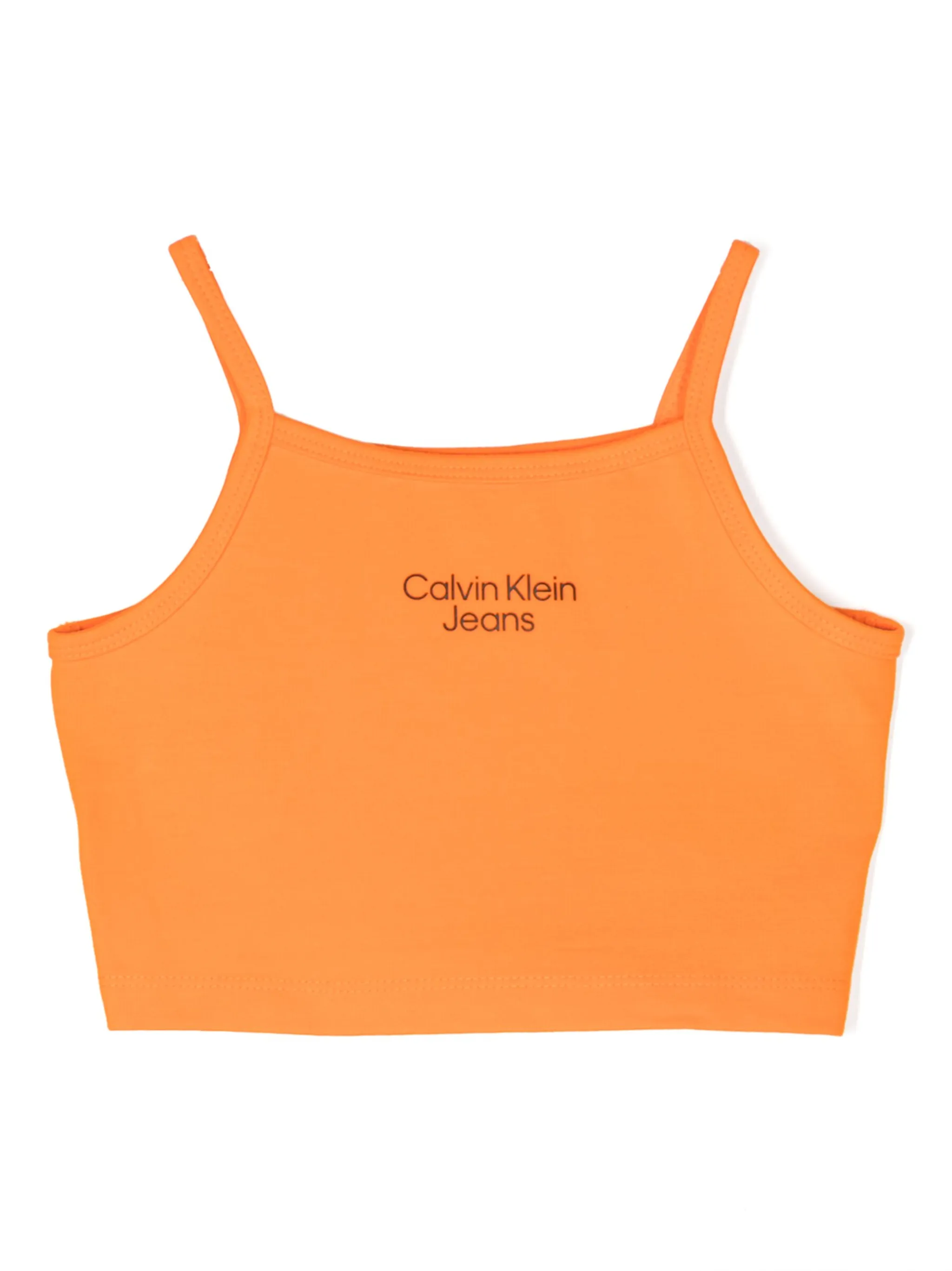 Укороченный топ с логотипом Calvin Klein Kids, оранжевый
Укороченный топ с логотипом Calvin Klein Kids, оранжевый
