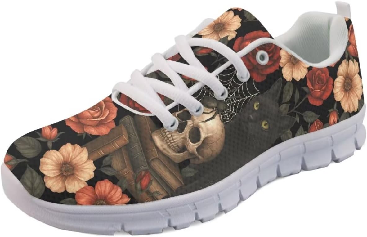 Мужские кроссовки Forchrinse для бега, прогулочные, на шнуровке, повседневные, с нескользящей сетчатой подошвой для мужчин и женщин, Skull Flower
Мужские кроссовки Forchrinse для бега, прогулочные, на шнуровке, повседневные, с нескользящей сетчатой подошвой для мужчин и женщин, Skull Flower
