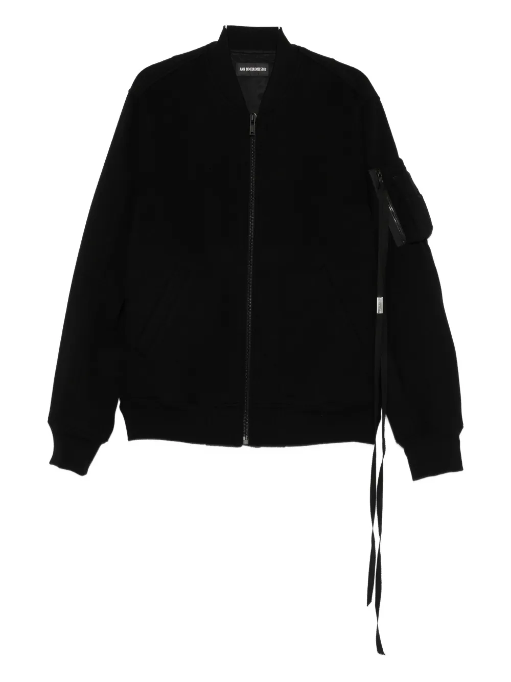 Куртка-бомбер на молнии Ann Demeulemeester, черный 
Куртка-бомбер на молнии Ann Demeulemeester, черный