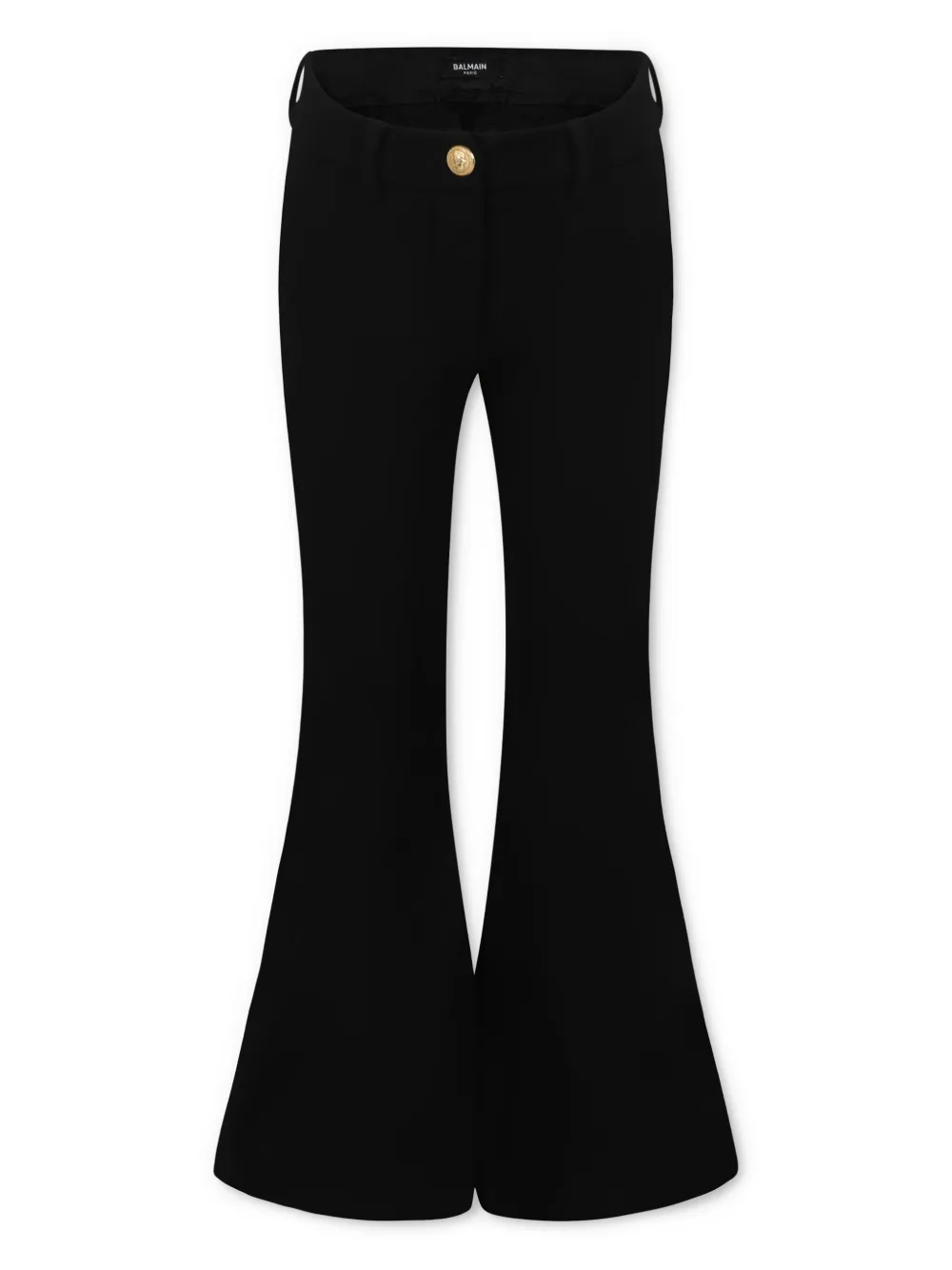 Расклешенные брюки с нашивкой-логотипом Balmain Kids, черный
Расклешенные брюки с нашивкой-логотипом Balmain Kids, черный