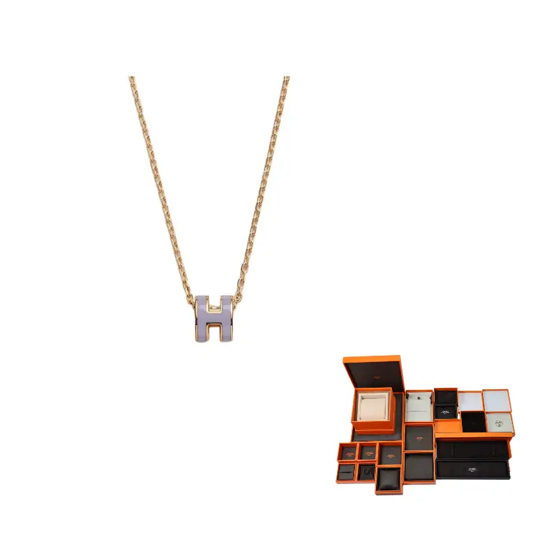 HERMES Ожерелье с позолотой унисекс фиолетовое POP H Collection
HERMES Ожерелье с позолотой унисекс фиолетовое POP H Collection