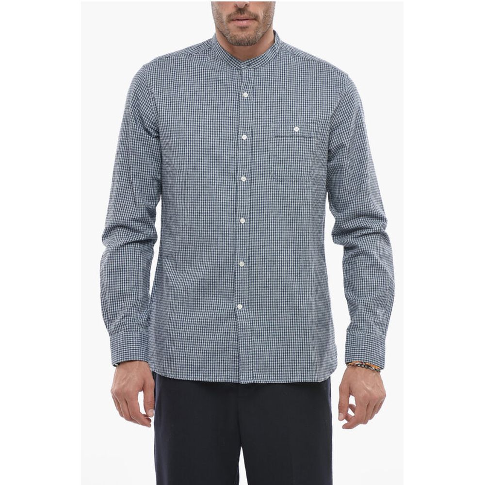 Рубашка-мандарин из хлопка и льна с нагрудным карманом Woolrich, Bicolor
Рубашка-мандарин из хлопка и льна с нагрудным карманом Woolrich, Bicolor