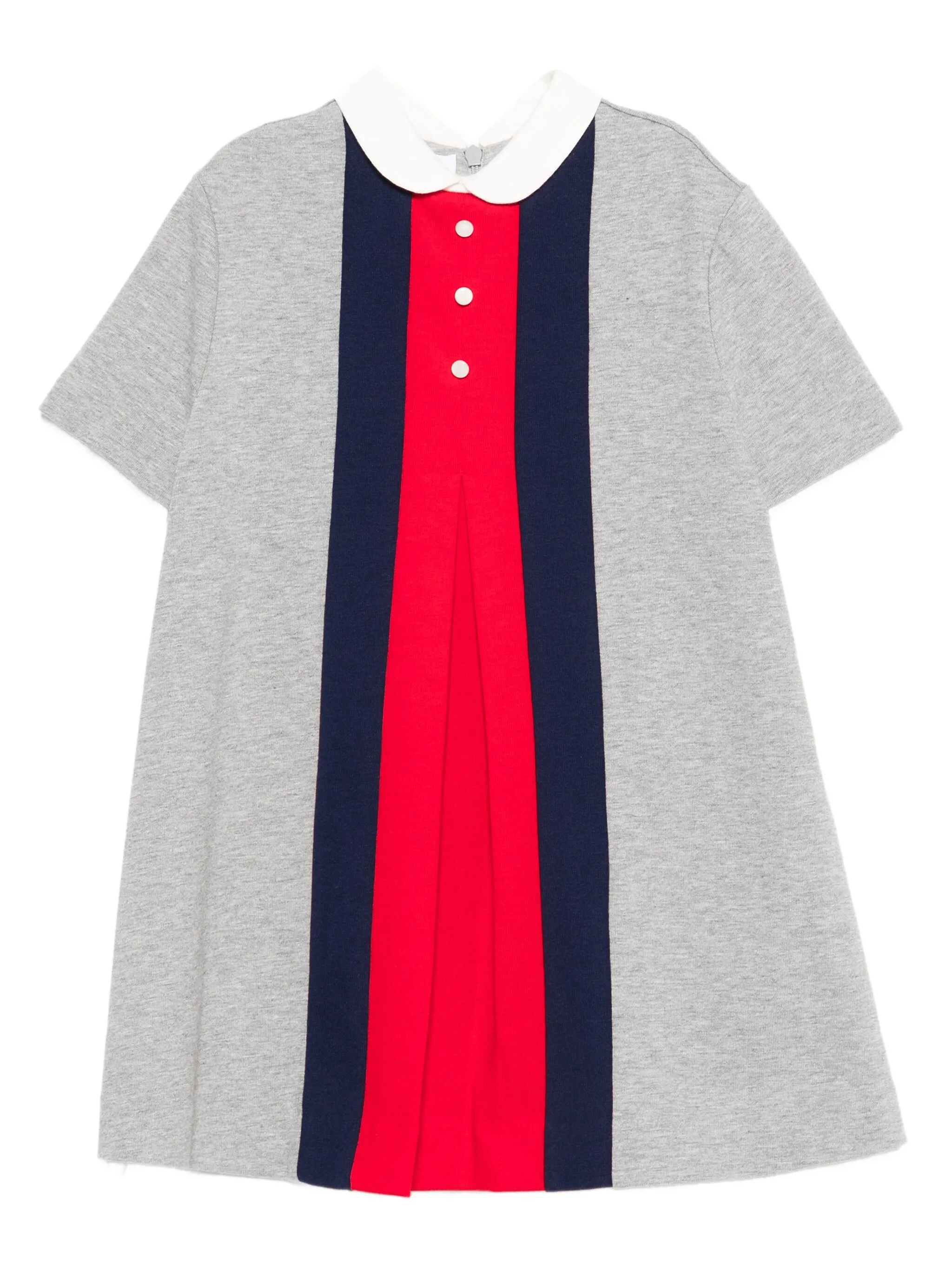 Платье с воротником Питер Пэн и отделкой Web Gucci Kids, серый
Платье с воротником Питер Пэн и отделкой Web Gucci Kids, серый